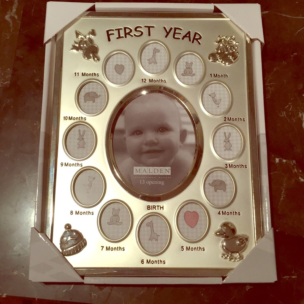 Baby picture frame first year